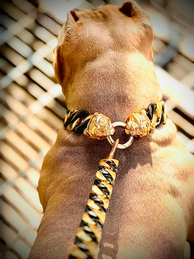 Black/Gold Cuban Collar