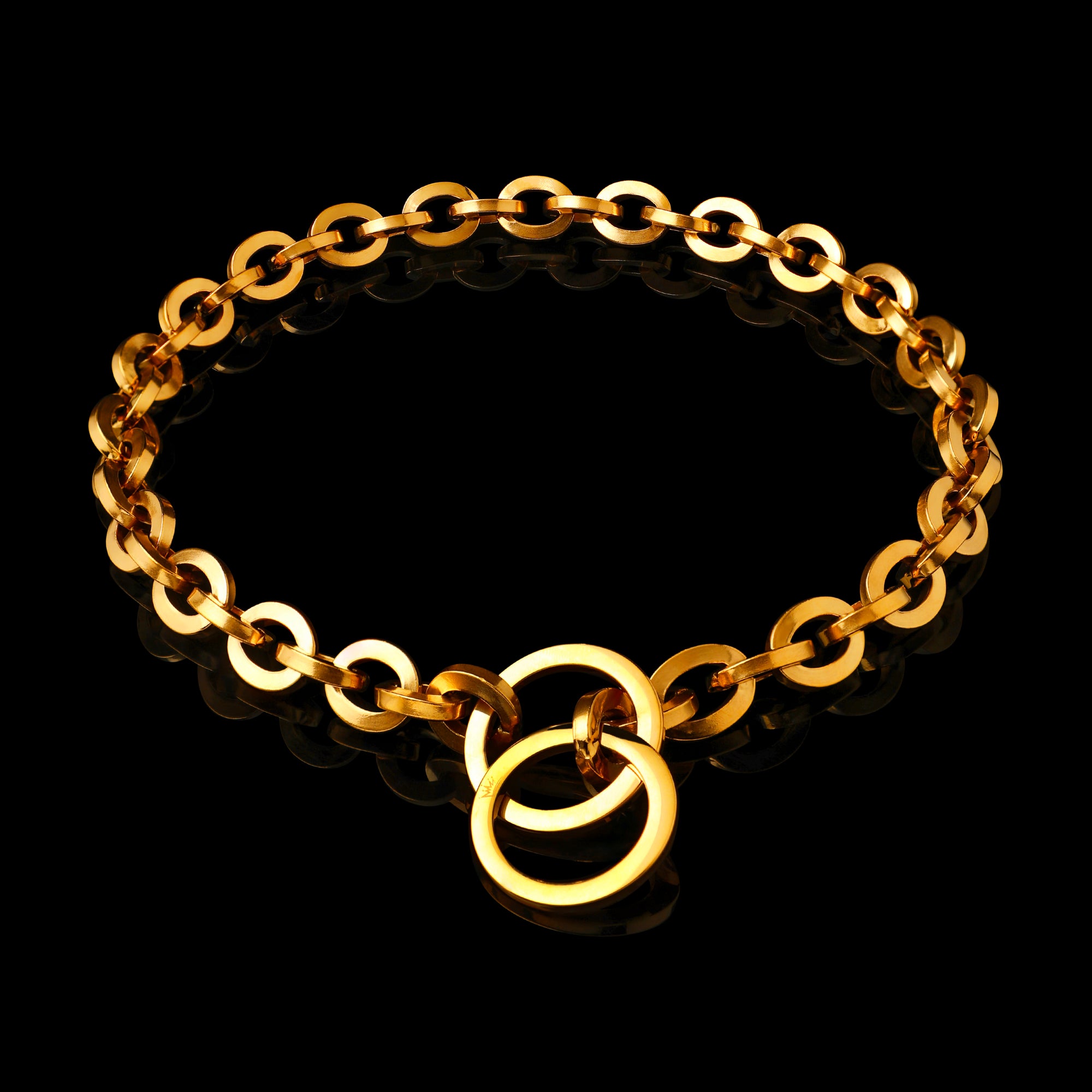 Gold Oval Link Collar