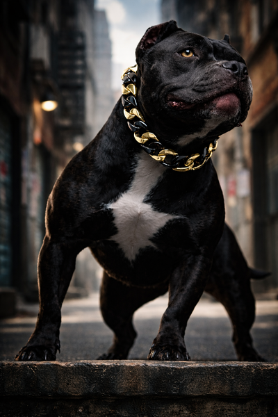 Black/Gold Cuban Collar