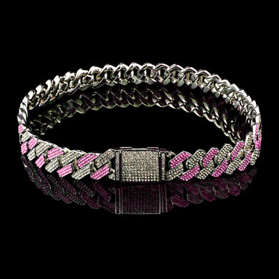 Silver and Pink Small Collar
