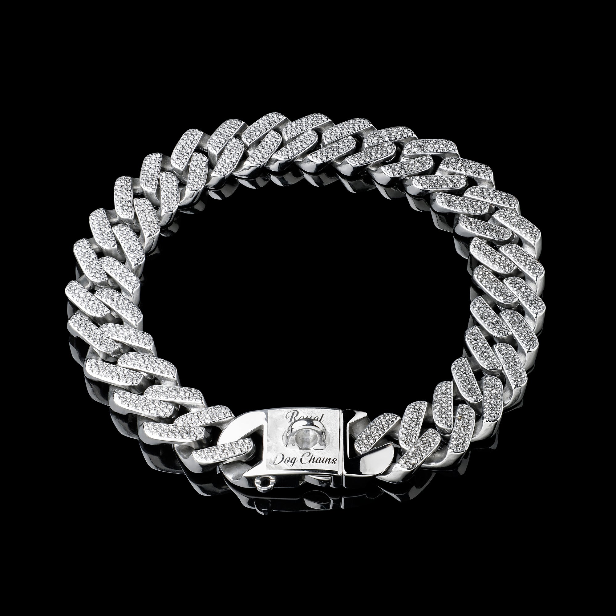 Silver Studded Miami Link Collar