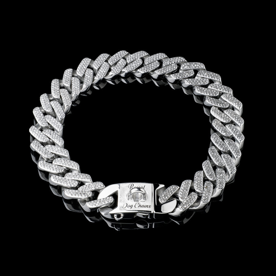 Silver Studded Miami Link Collar