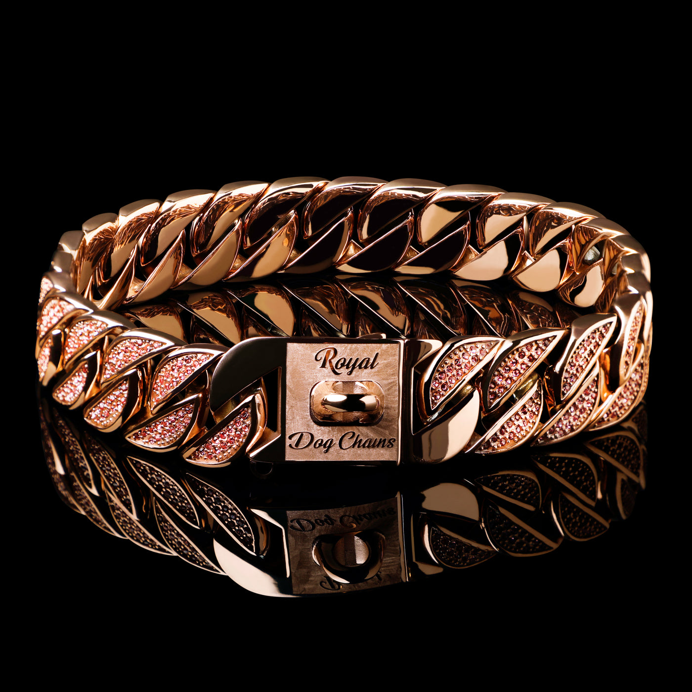 Rose Gold Pink Studded Collar