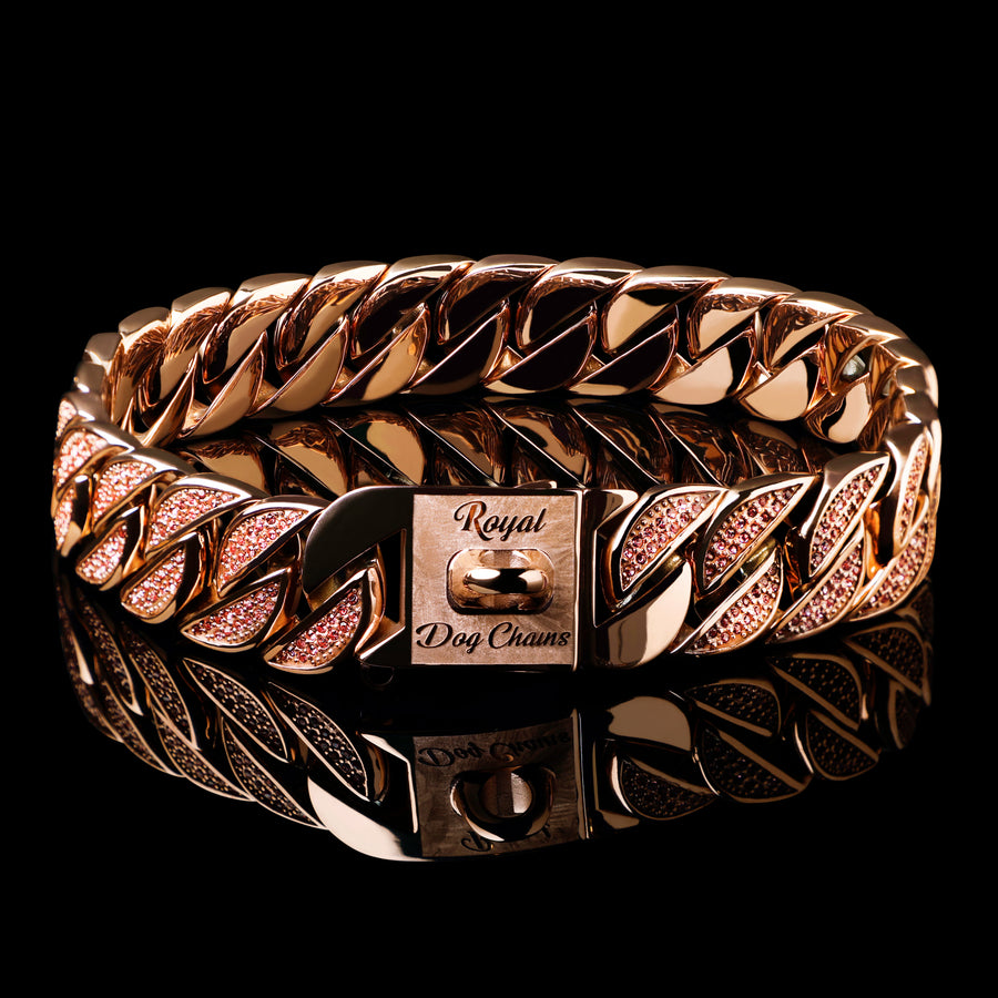 Rose Gold Pink Studded Collar