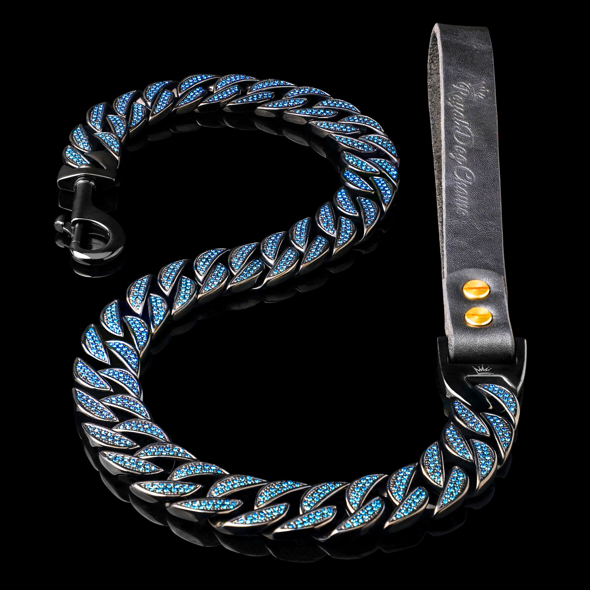 Black Studded Capri Stone Leash