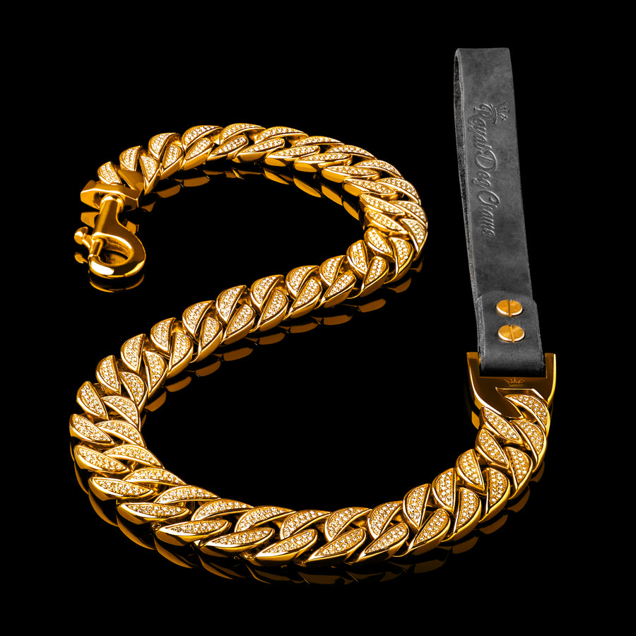 Gold Studded Leash