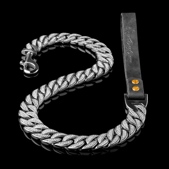 Silver Studded Leash