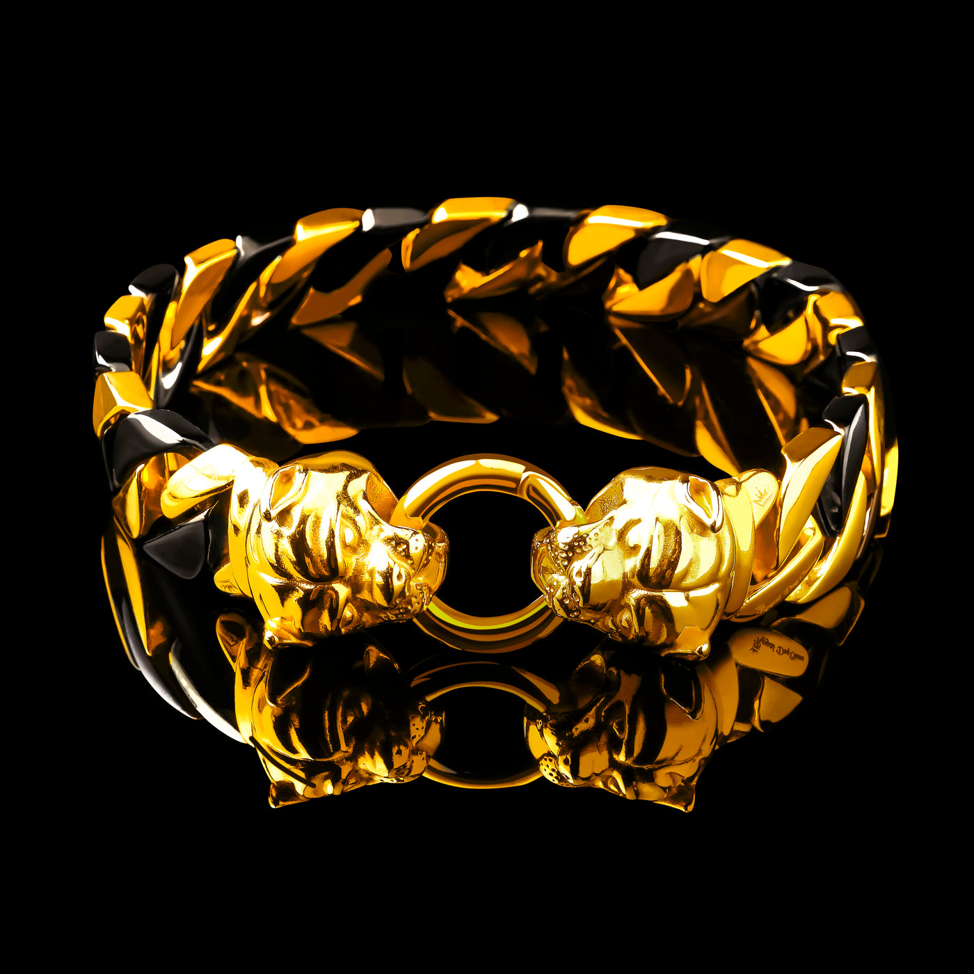 Gold/Black Cuban Collar