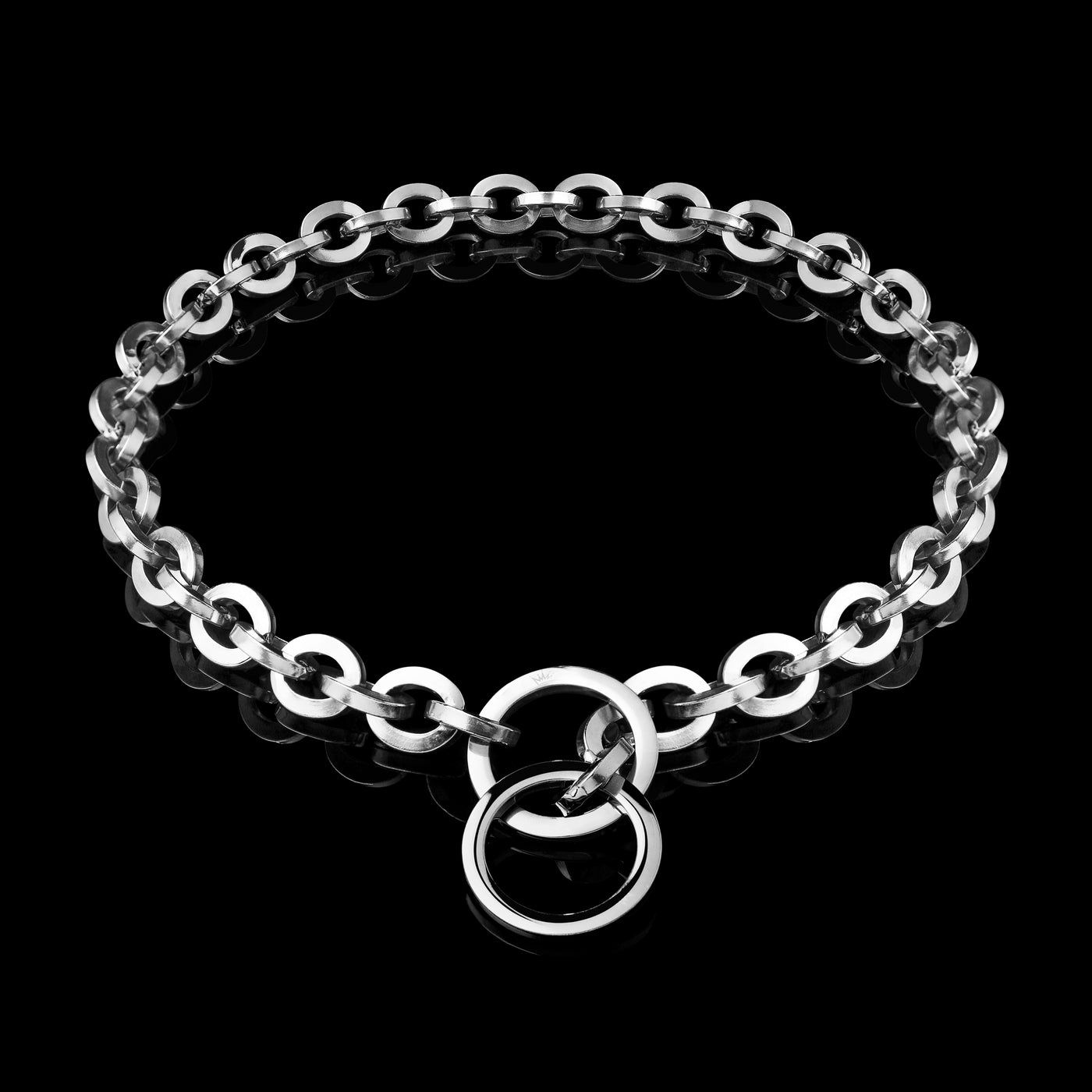 Silver Oval Link Collar