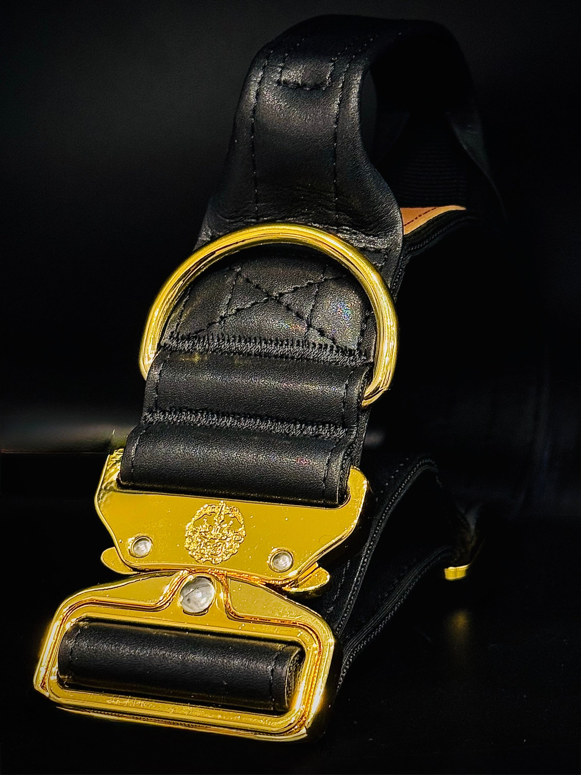 2"- Luxury Tactical Collar- Gold Hardwear