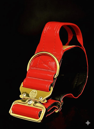2"- Luxury Tactical Collar- Gold Hardwear
